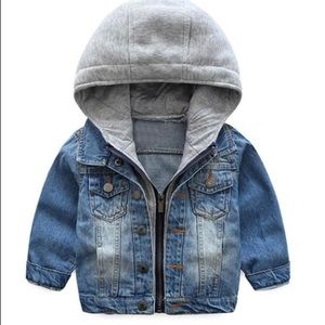 Baby jean hoodie jacket